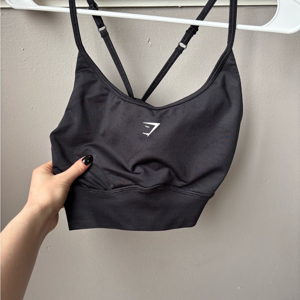 Gymshark Black Strappy Sports Bra